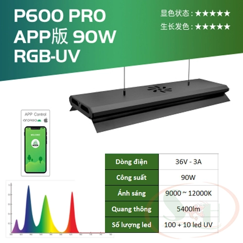 WEEK AQUA P600 Pro Aquarium Light - Minipura Aqua